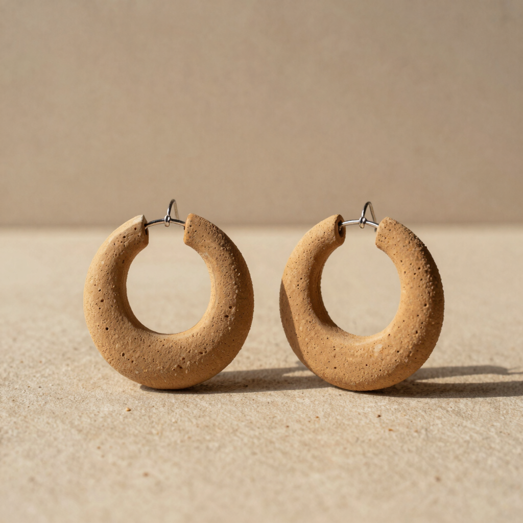 Ochre Earth Hoop Earrings