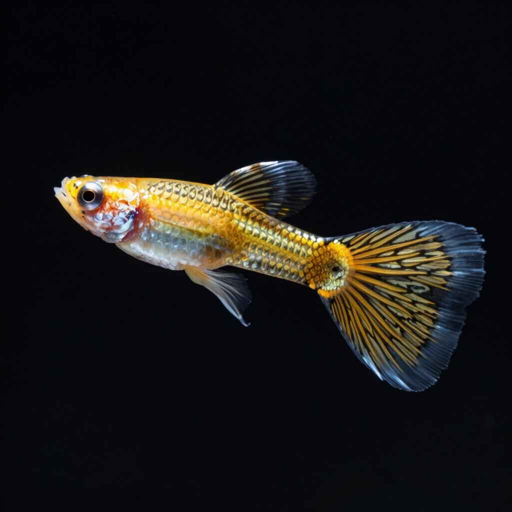 Metal Lace Yellow Cobra Guppy