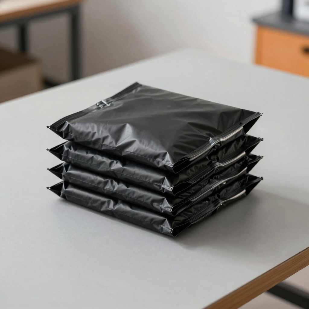 Plain Matte Black Mylar Bags (1 Gallon)