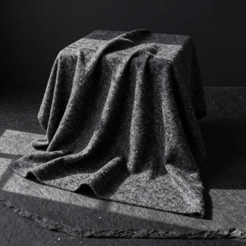 Charcoal Boiled Wool Sofa Throw