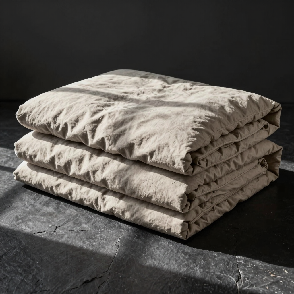 Raw Umber Heavy-Canvas Bed Quilt
