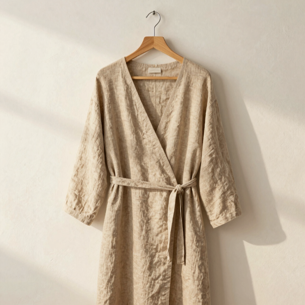 Aurelia Linen Wrap Dress