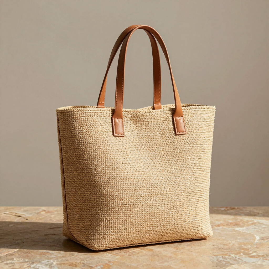 Solstice Raffia Tote Bag