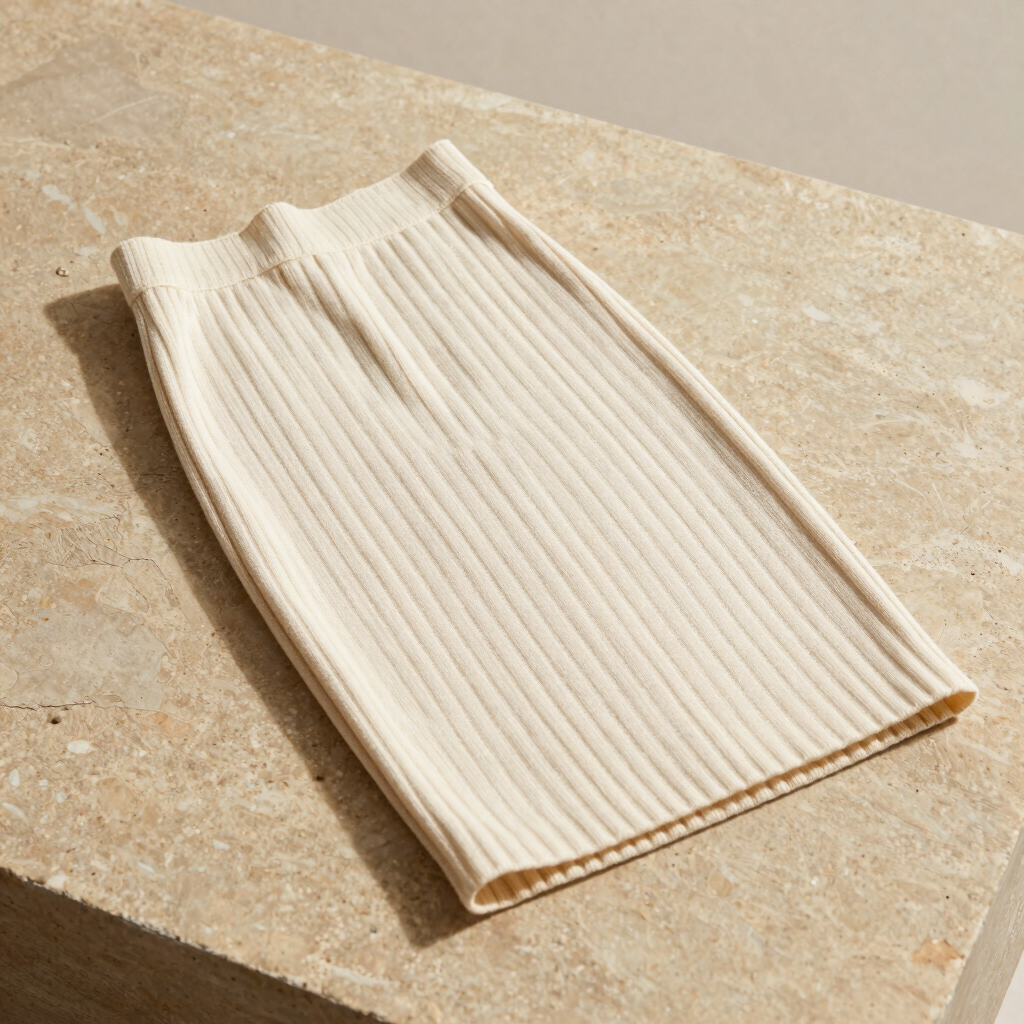 Sienna Ribbed Knit Midi Skirt