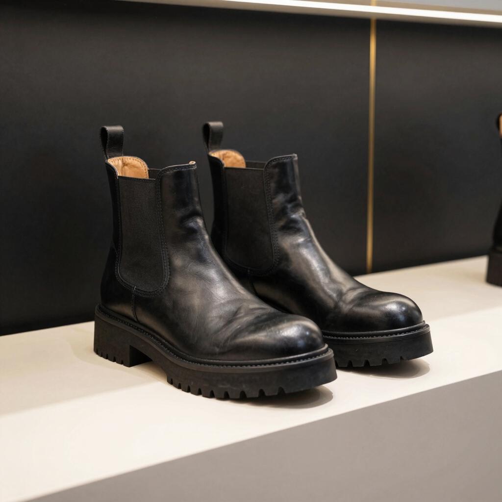 Monochrome Platform Chelsea Boots
