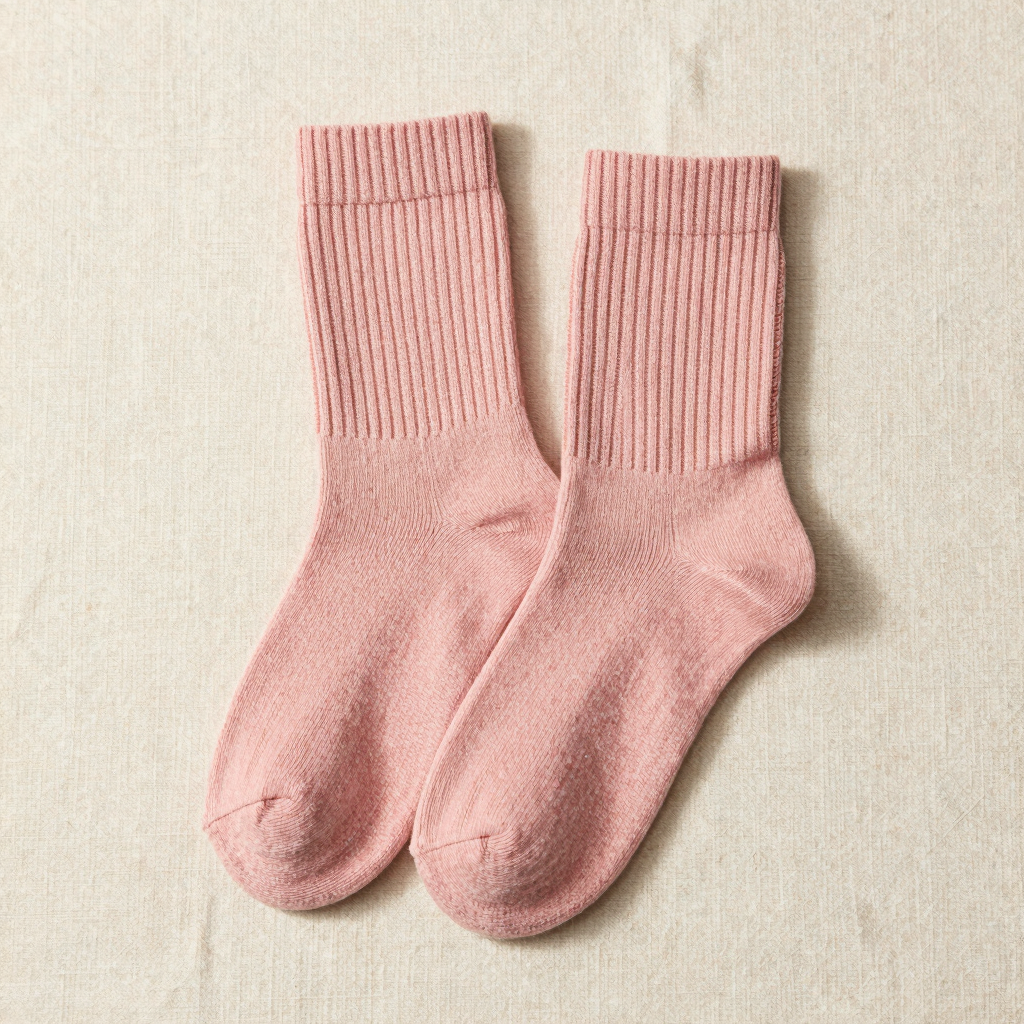 Cashmere Ribbed Lounge Socks