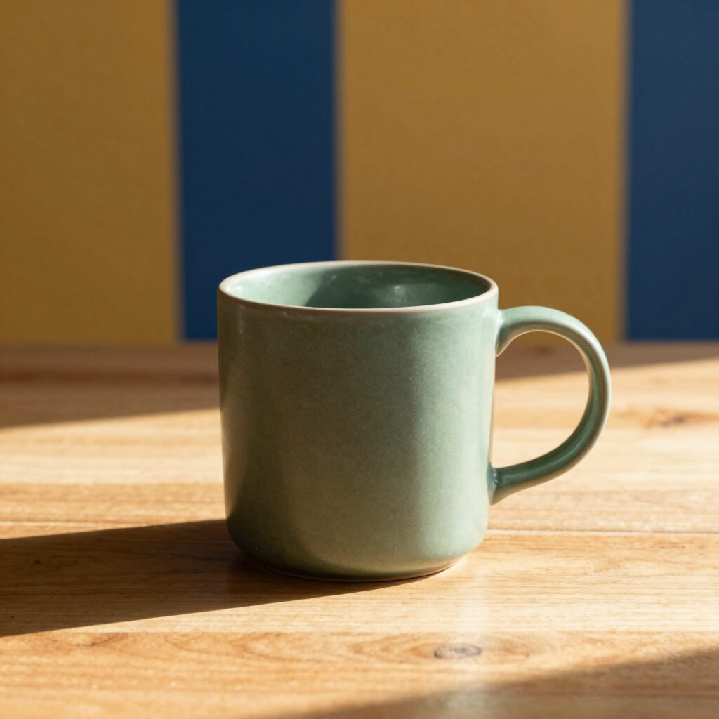 Sage Green Wide-Handle Mug