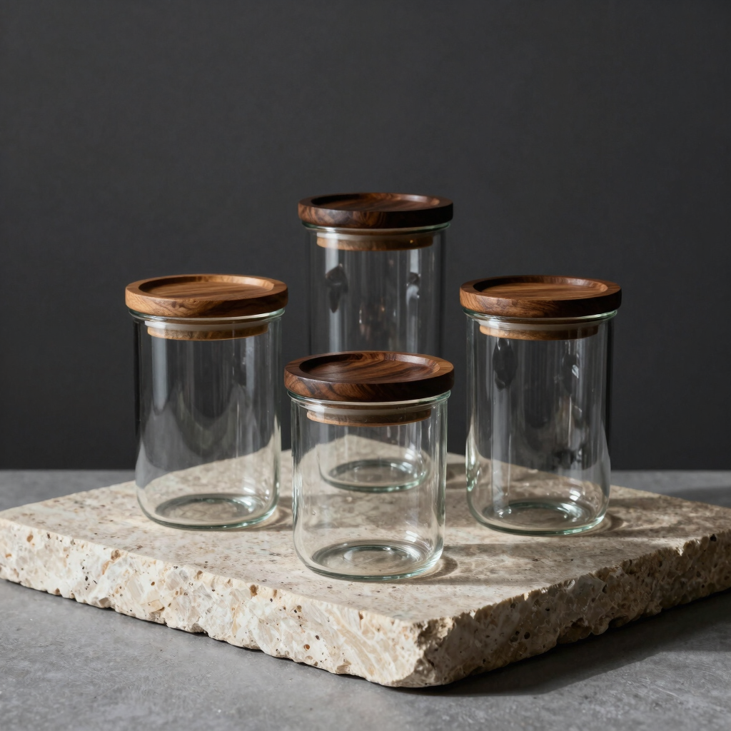 Terra Smoked-Oak Storage Canisters