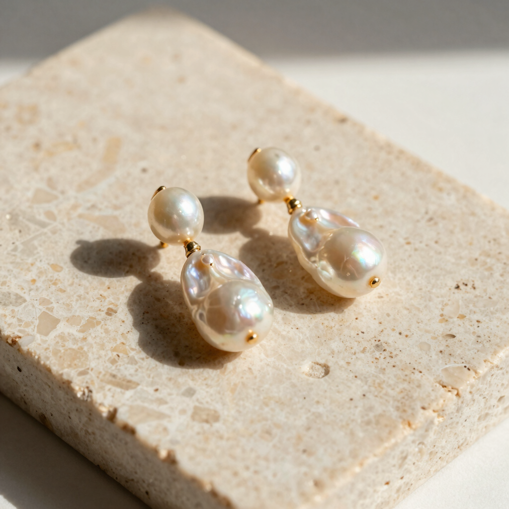 Baroque Pearl Drop Earrings