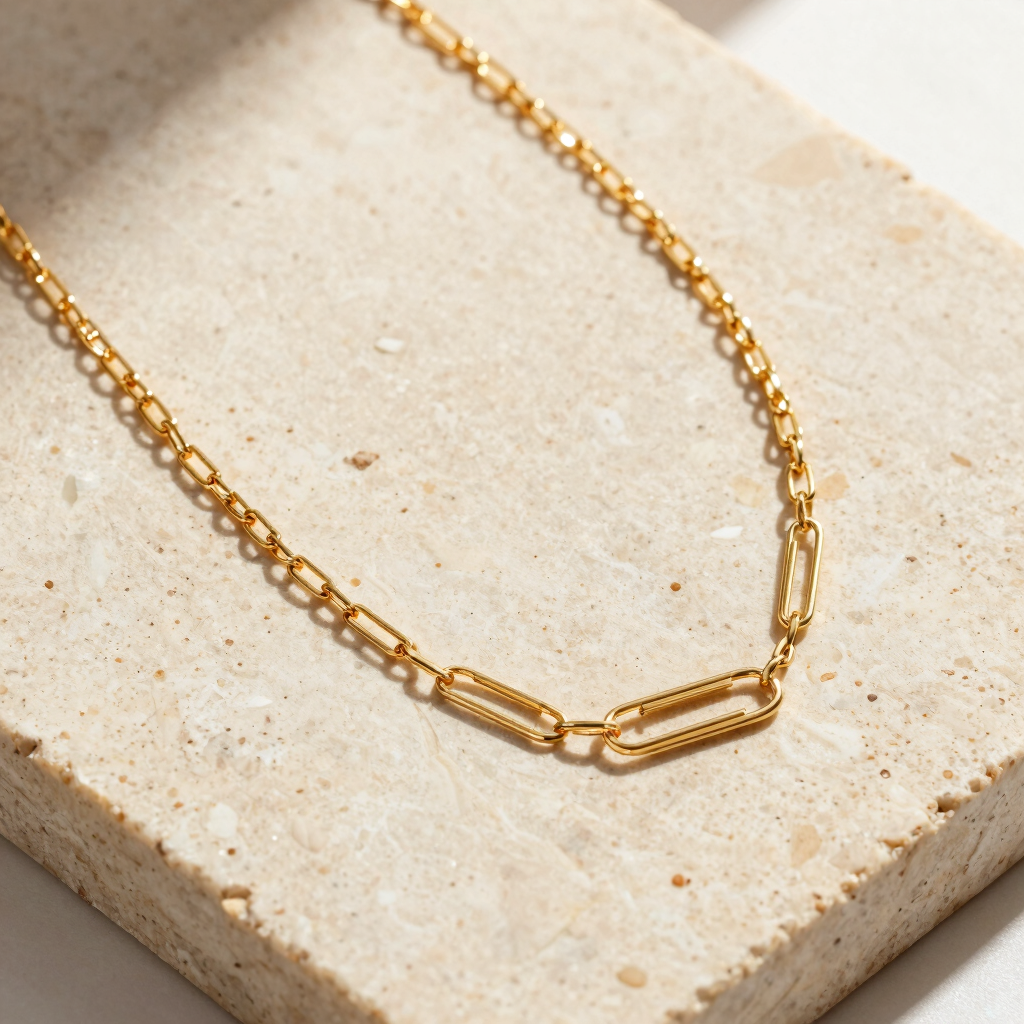 Sculptural Toggle Chain Necklace