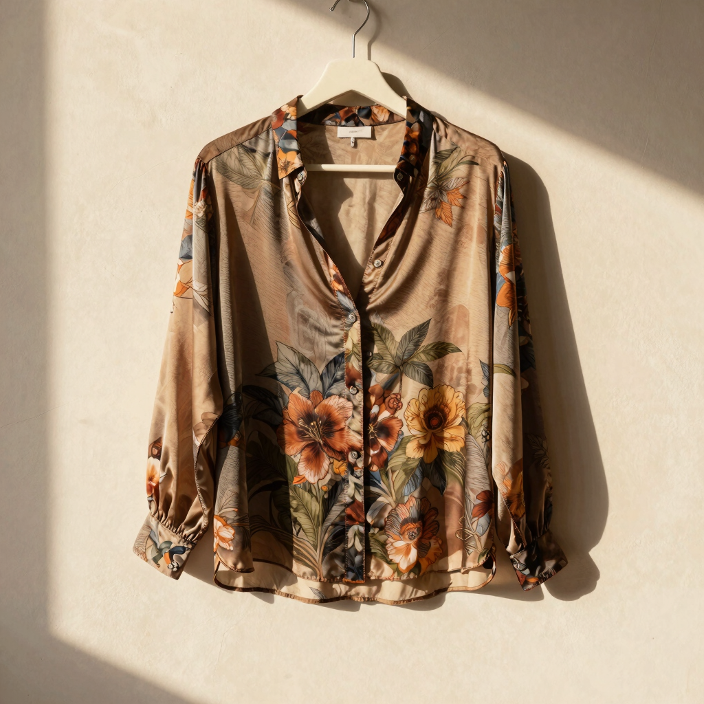 The 1970s Silk Scarf Blouse