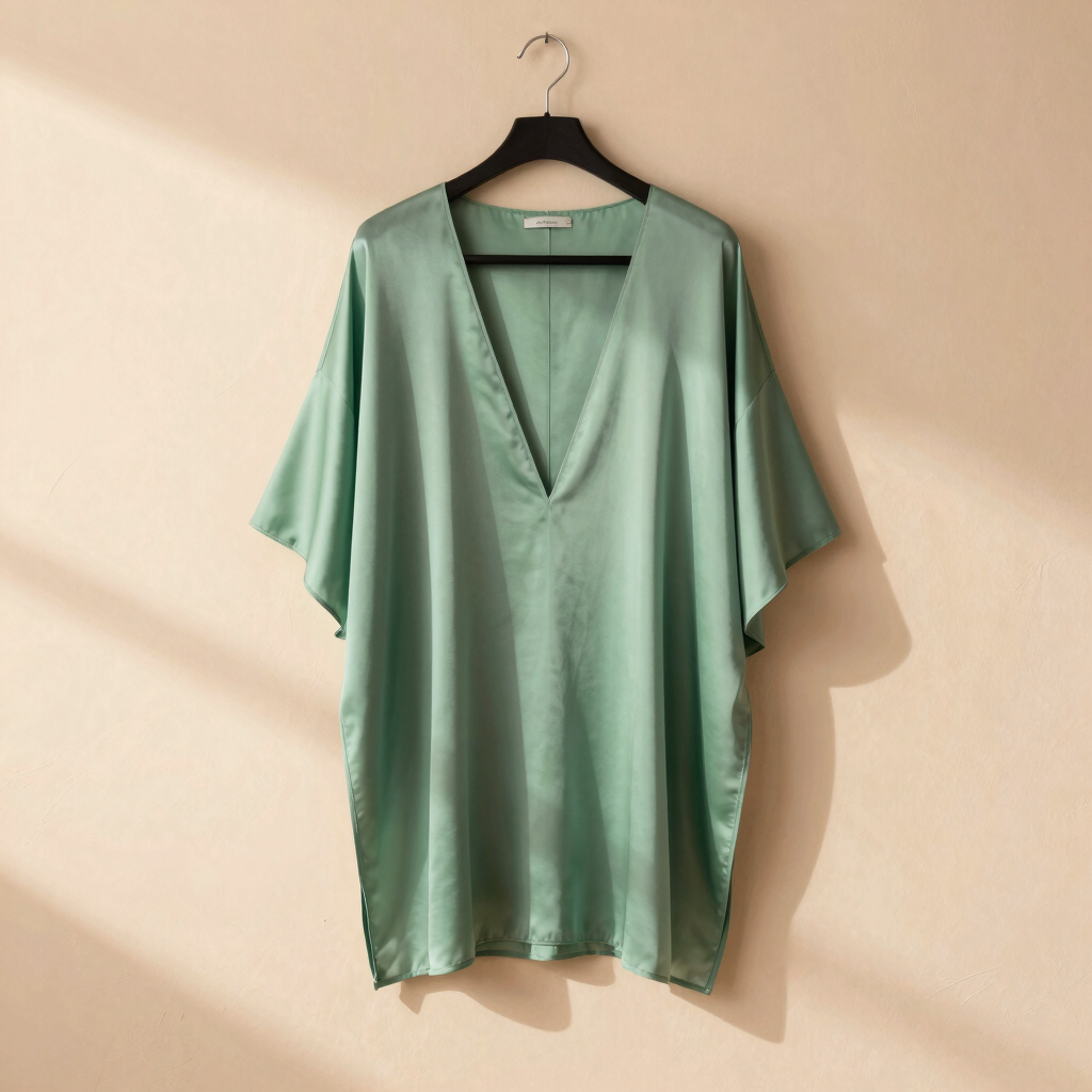 Gitanjali Sage Green Silk Kaftan