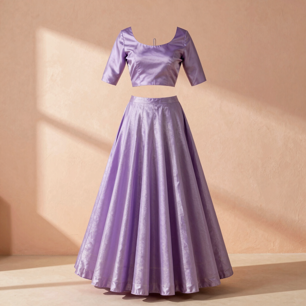 Malavika Lavender Silk Lehenga