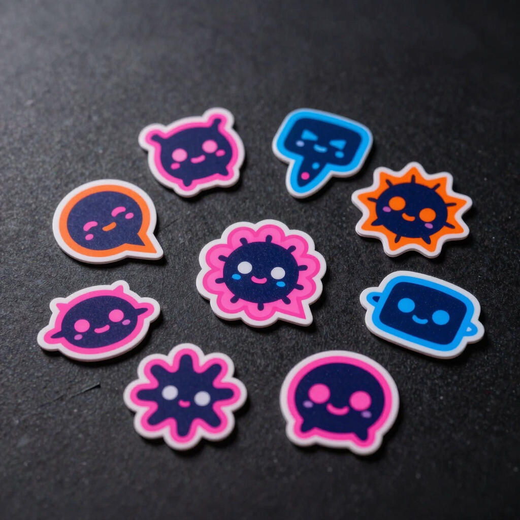 Set de Stickers Vectoriales Divertidos