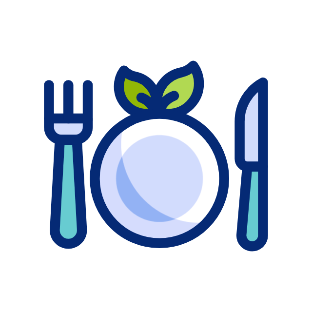 a plate with a fork and knife and fork on it