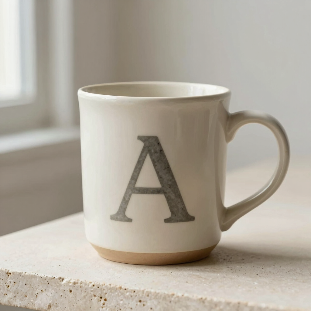 Arched Monogram Ceramic Mug