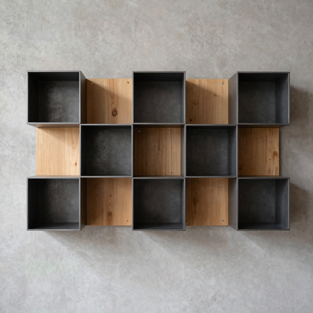 Cubico Modular Steel & Birch Wall Grid
