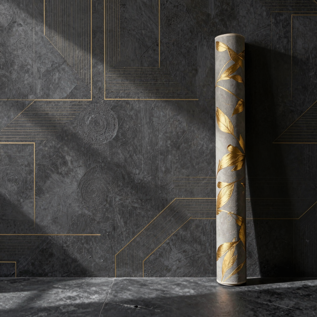 Metropolis Geometric Textured Wallpaper