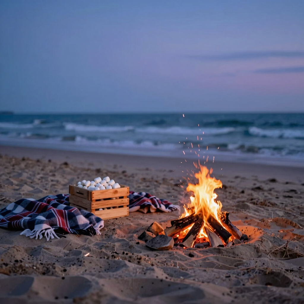 Coastal Escape & Beach Bonfire