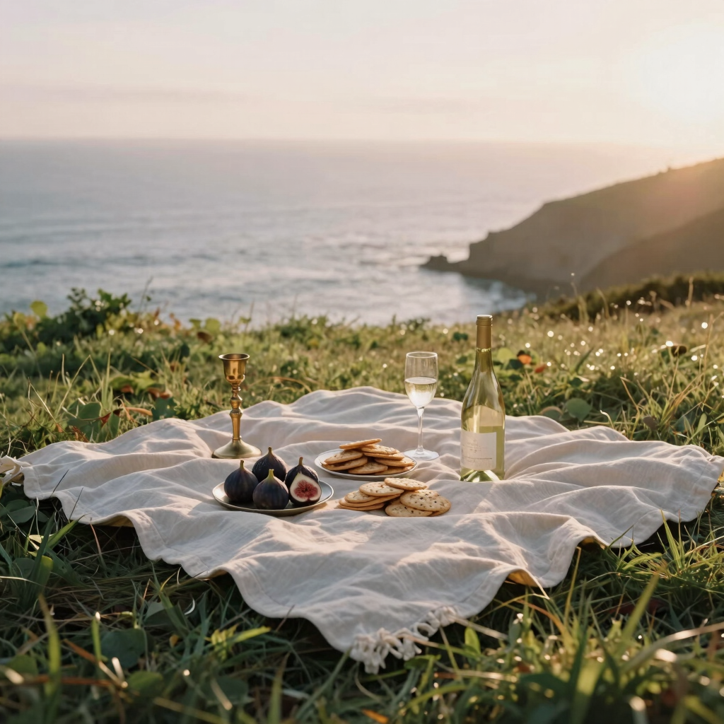 Golden Hour Sunset Picnic