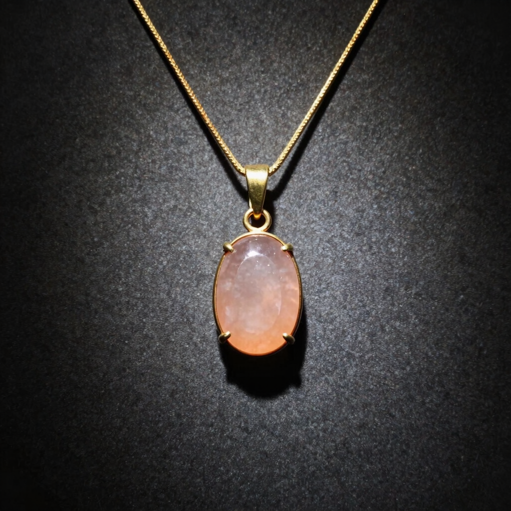 Morganite Arc Pendant