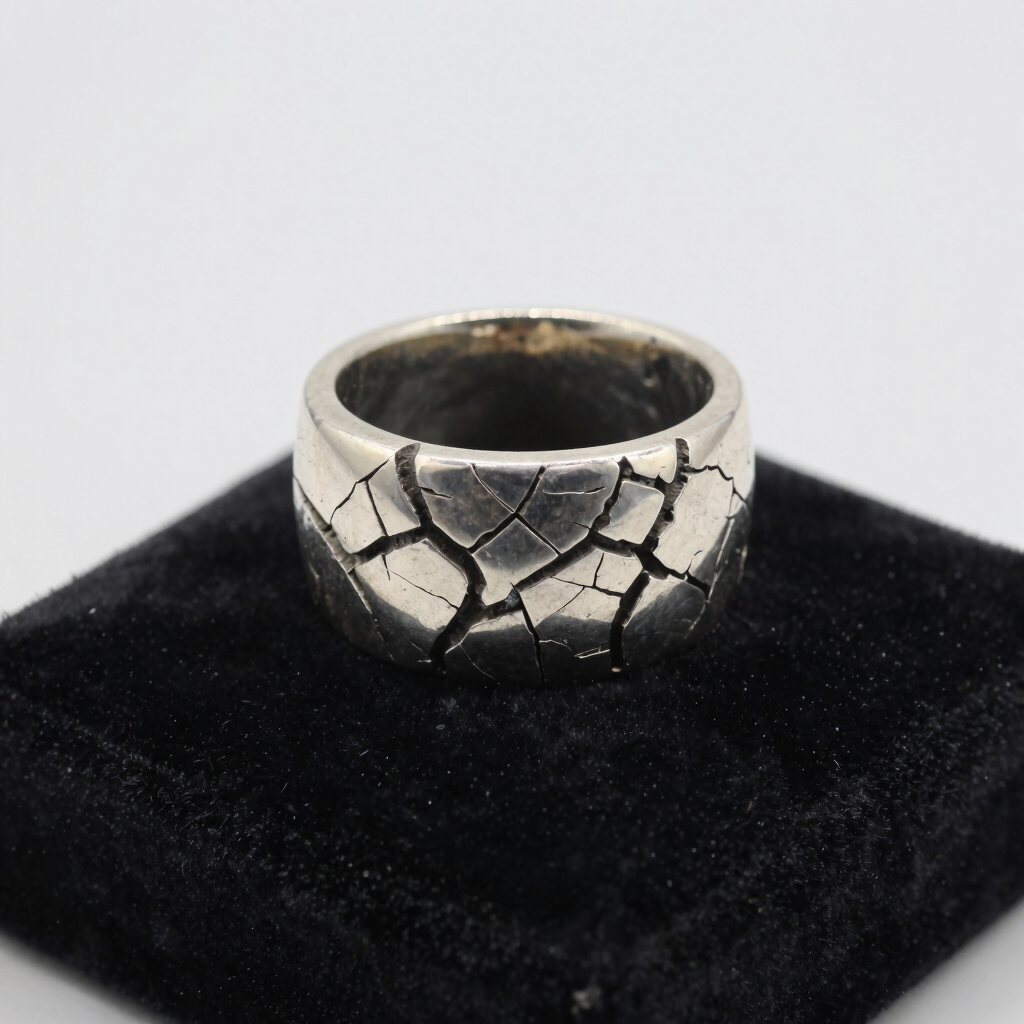 Shattered Concrete Silver Ring