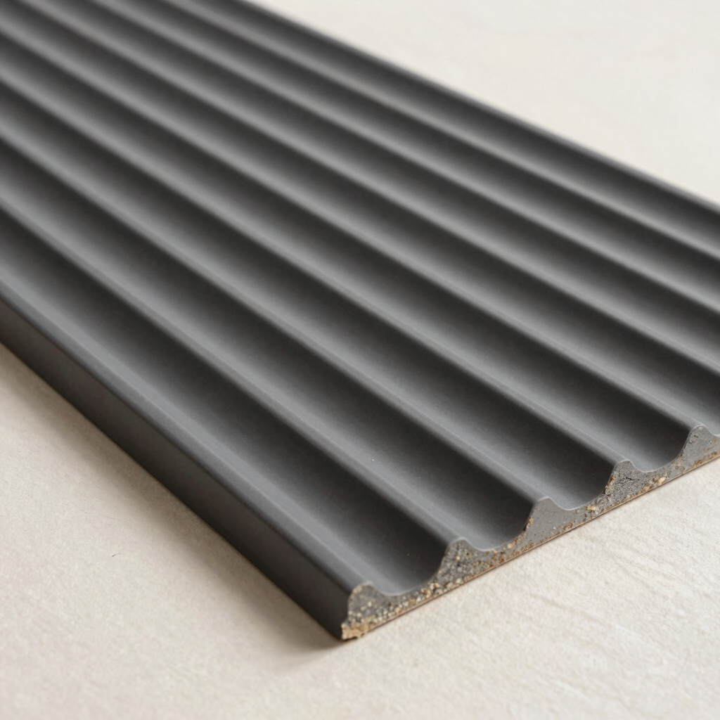 Fluted Charcoal PVC Ceiling Panel