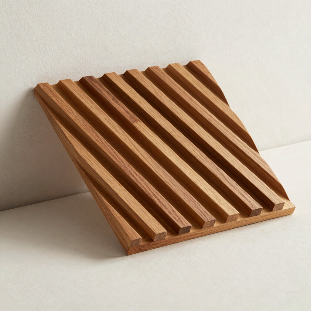 Slatted Teak Acoustic Ceiling Panel