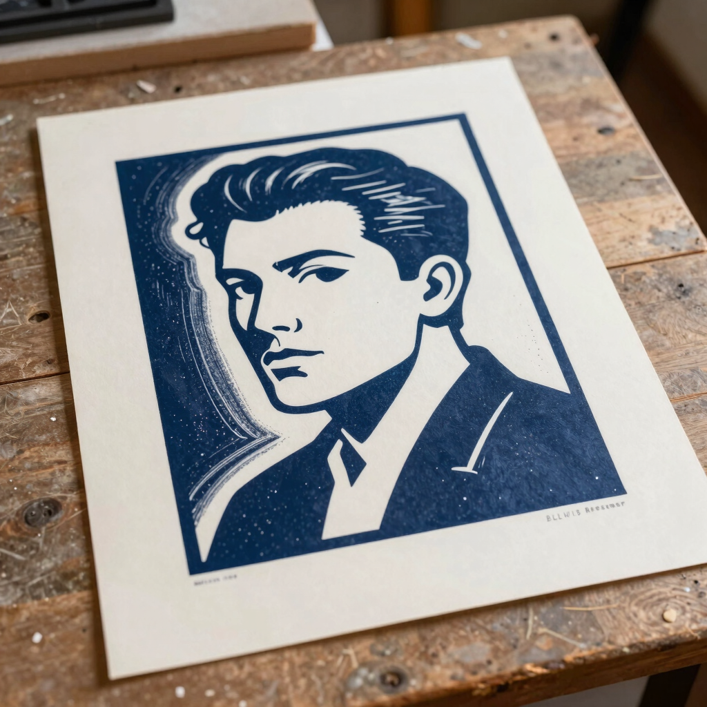 Bankstown Studio Linocut Print