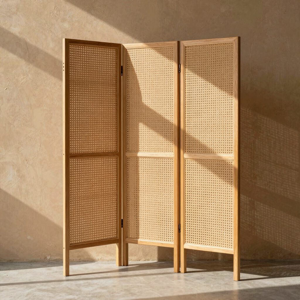 Soma Folding Rattan Screen