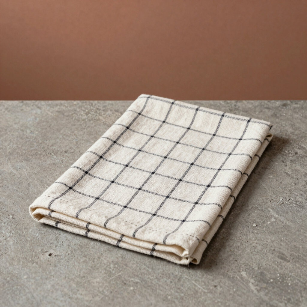 Organic Linen Grid Tea Towels