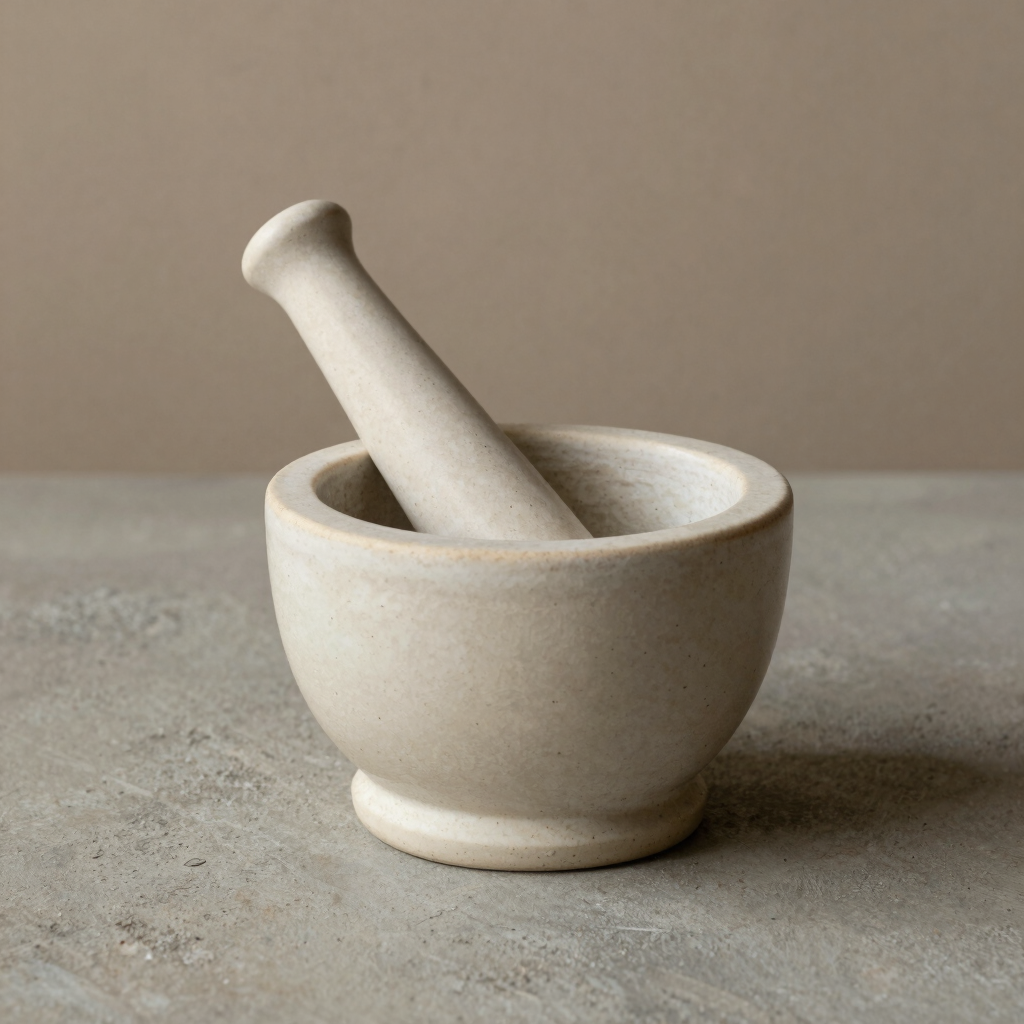 Textured Ceramic Mortar and Pestle