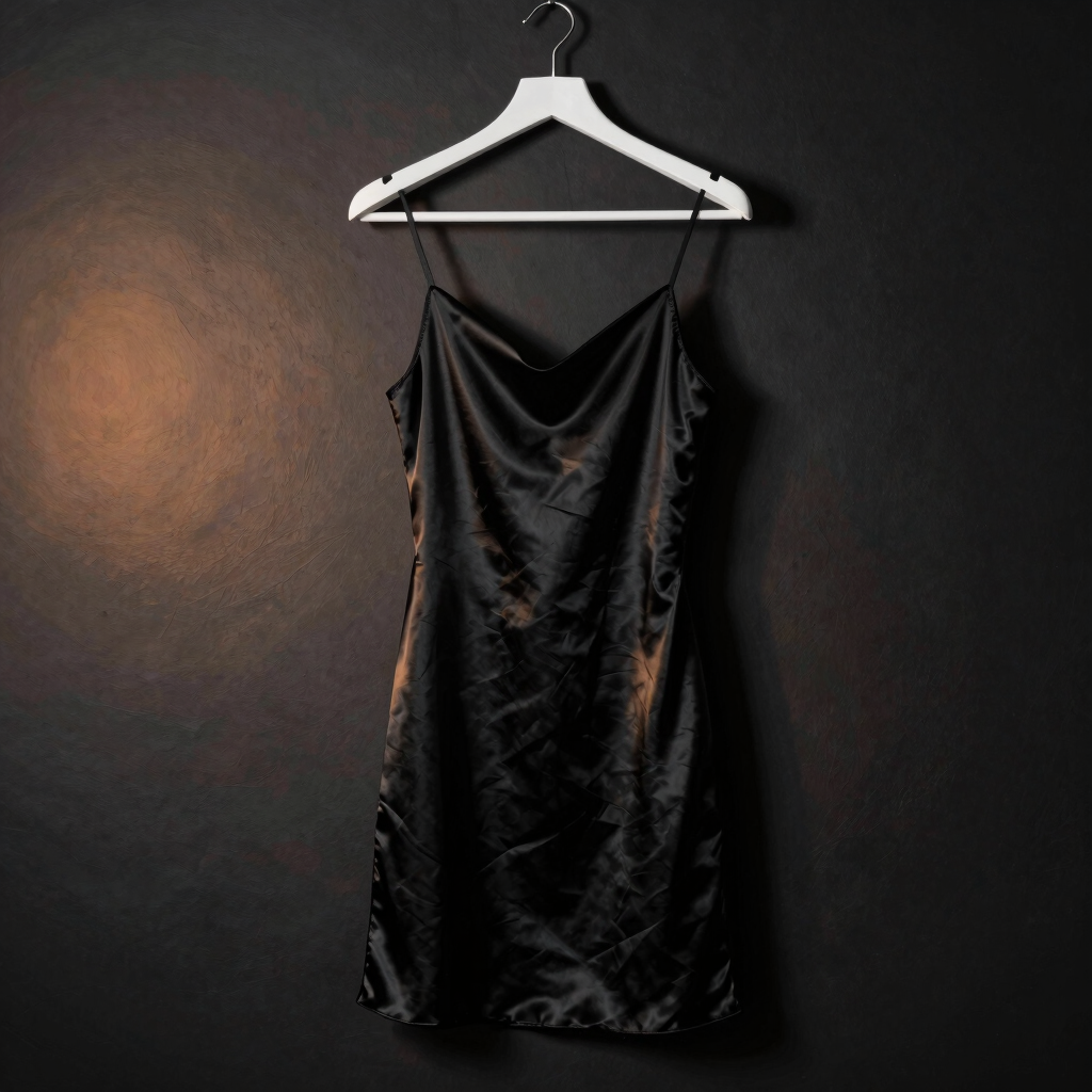 Midnight Satin Slip Dress