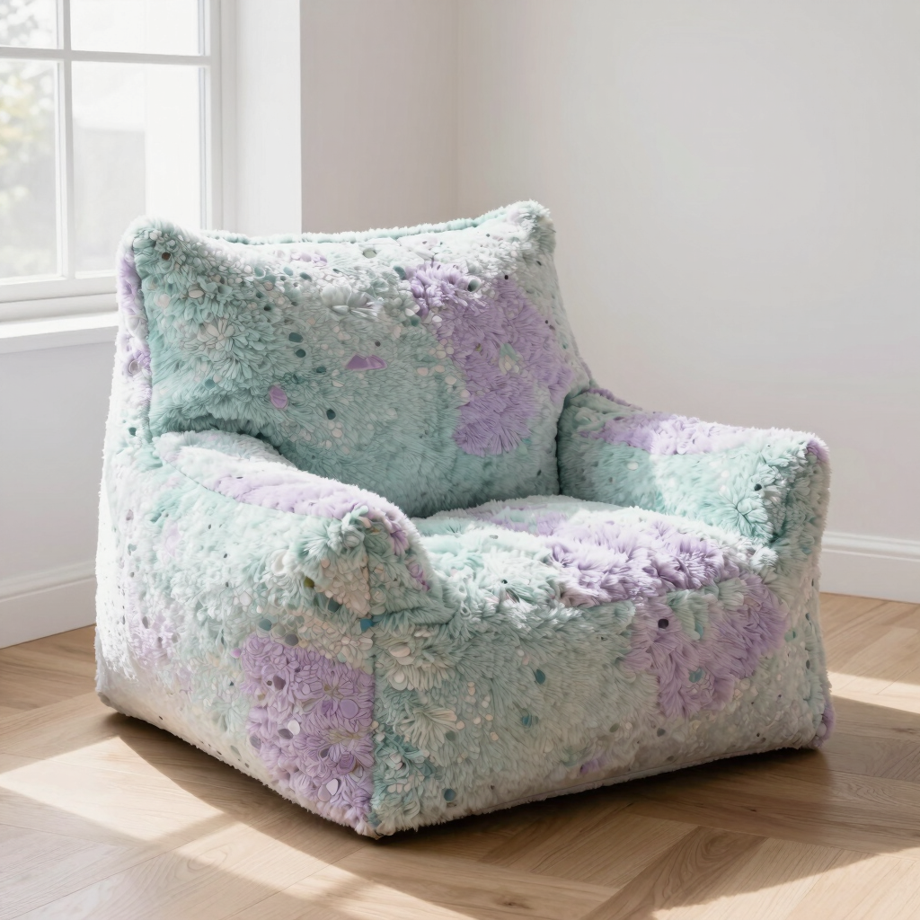 Svea Terrazzo Faux Fur Lounger