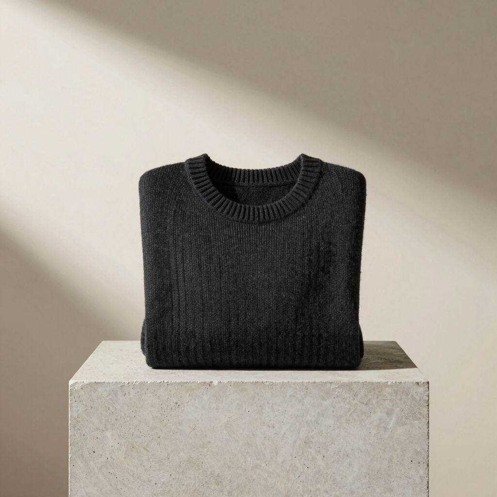 Ribbed Merino Crew Neck