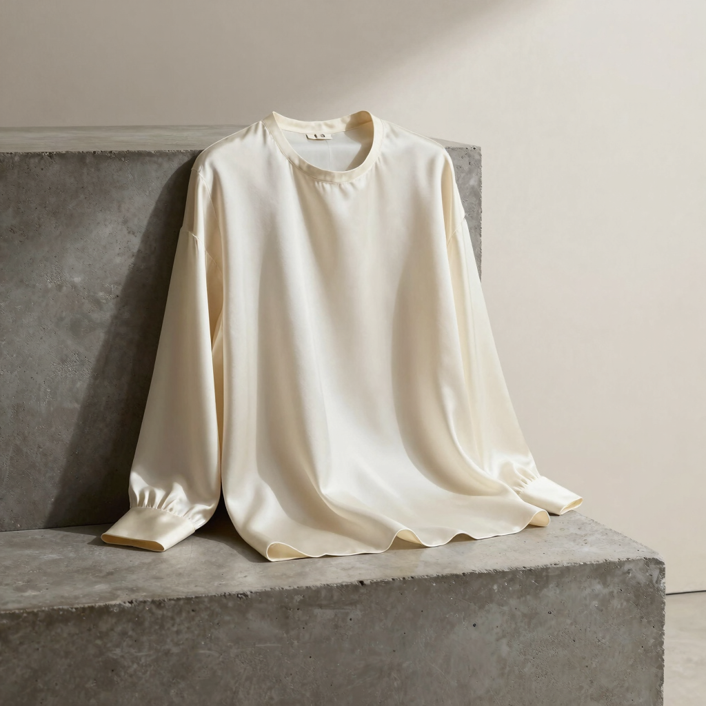 Asymmetrical Silk Blouse