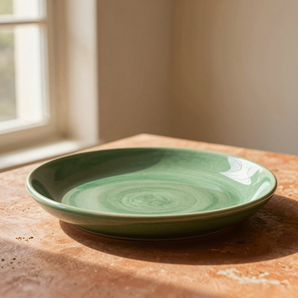 Forest Green Oval Serving Platter