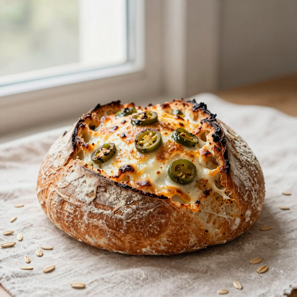 Aged Cheddar & Roasted Jalapeño Sourdough