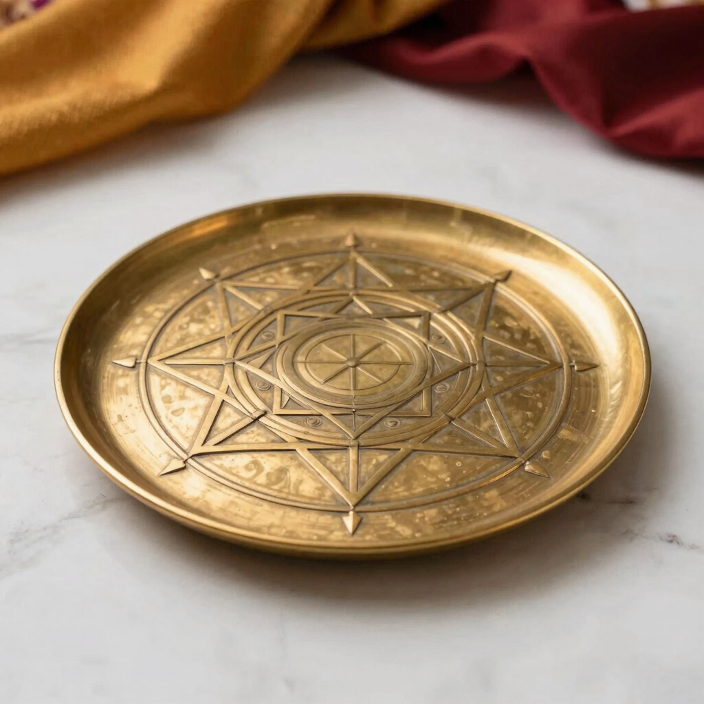 Siddha Shree Yantra on Heavy Brass Plate