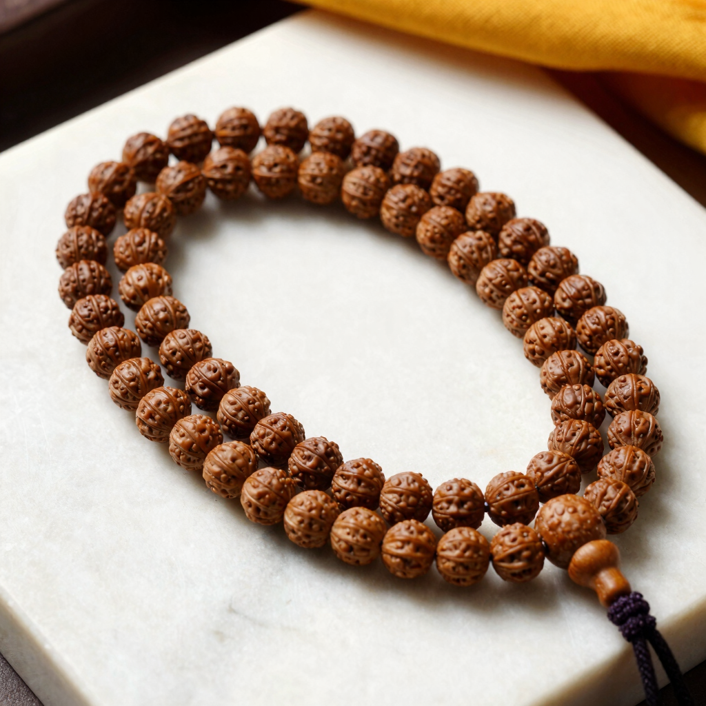 Five Mukhi Nepali Rudraksha Mala
