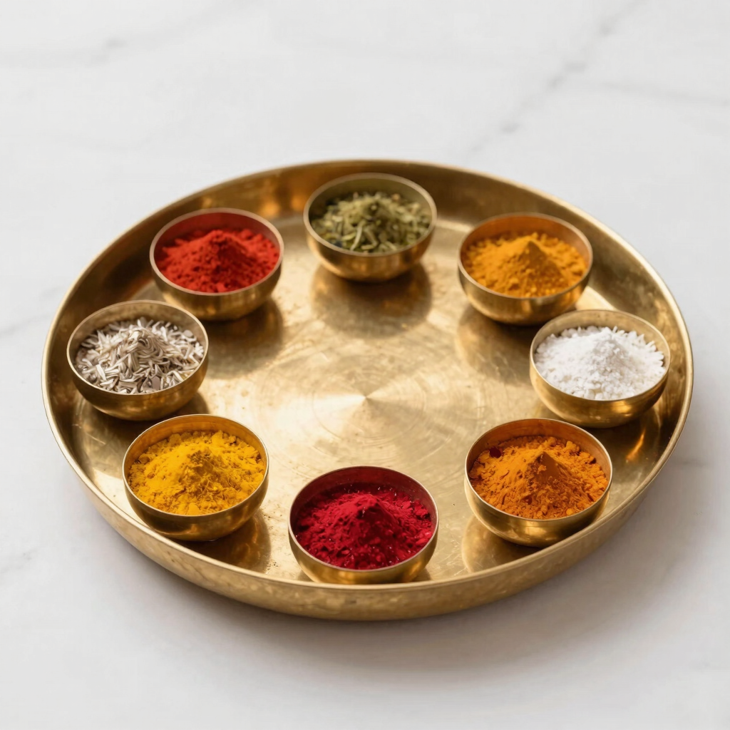 Premium Ashtadhatu Brass Pooja Thali Set