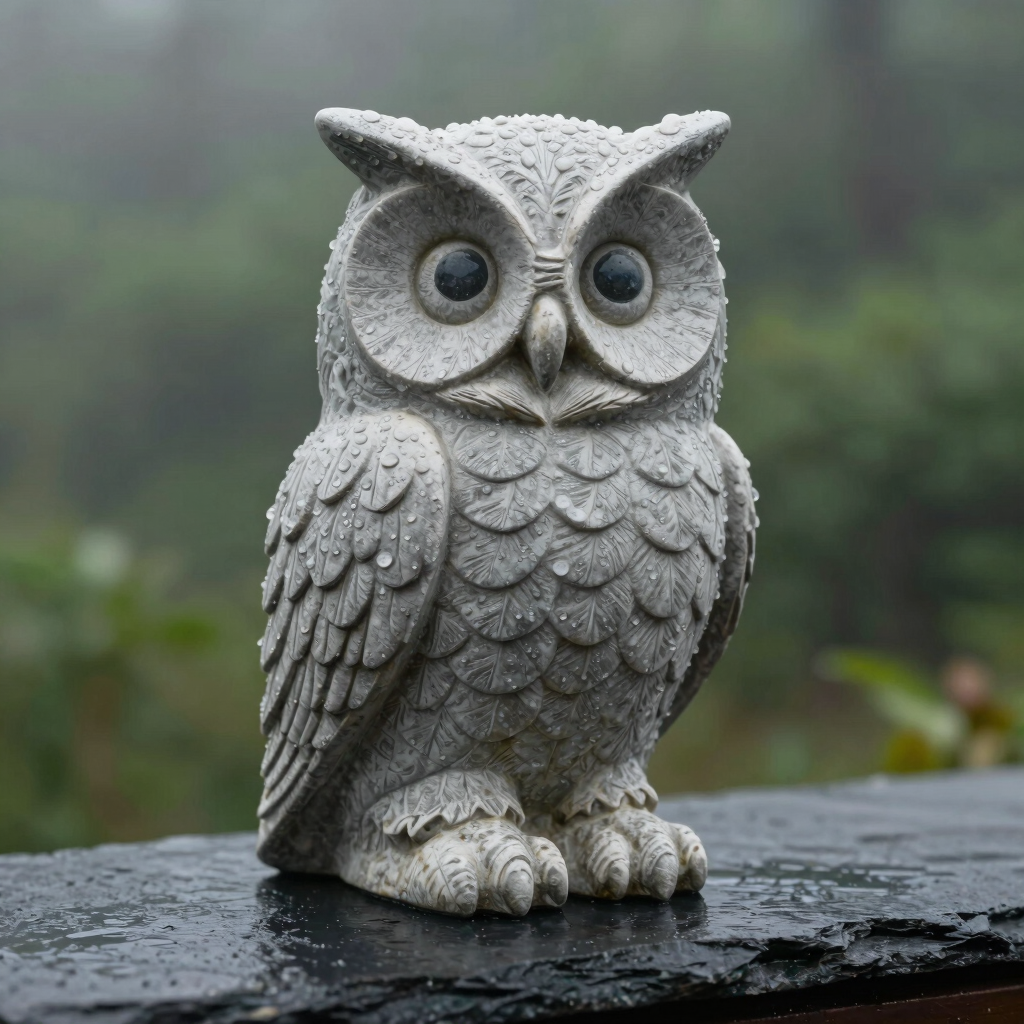 Sentinel Owl Resin Garden Statue
