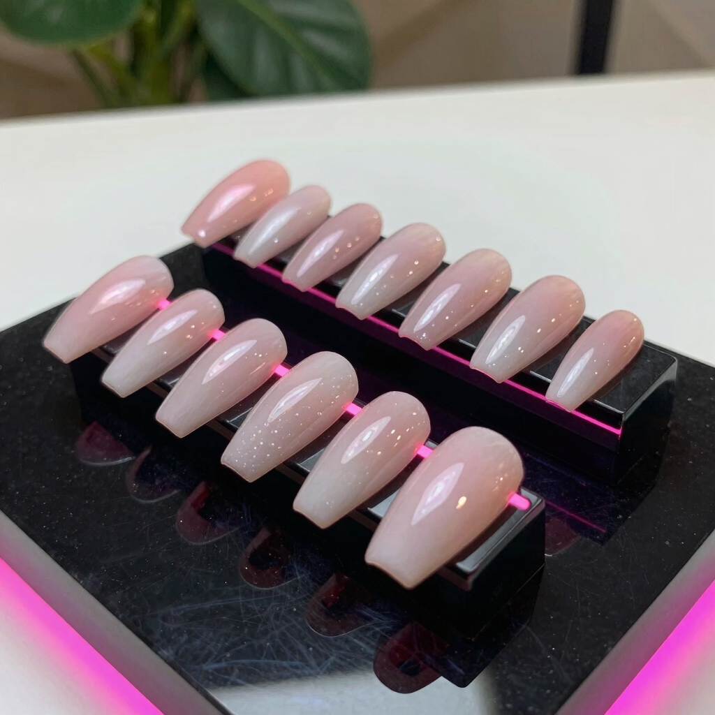 Neon Matrix Press-On Nails