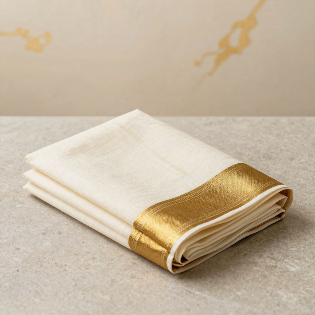 Kerala Kasavu Traditional Cotton Saree
