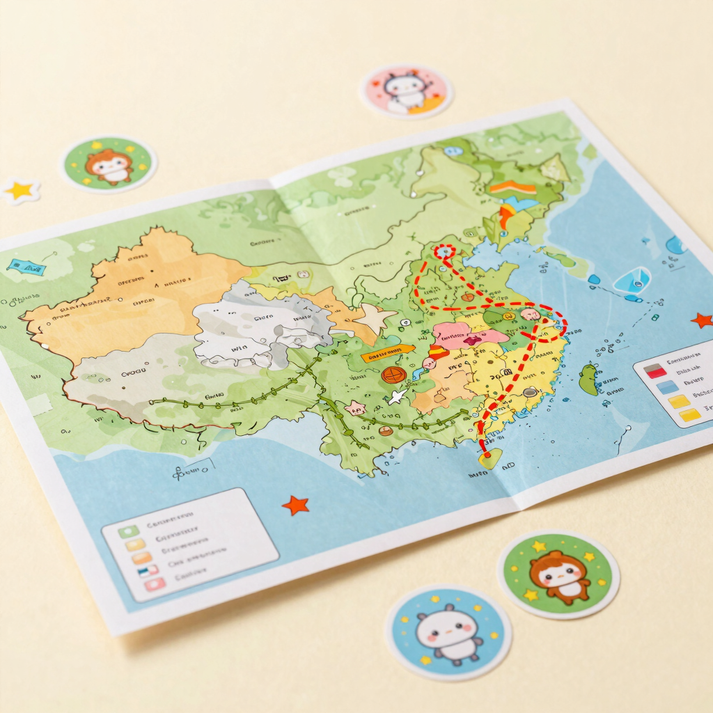 Mapa de la Aventura y Pegatinas