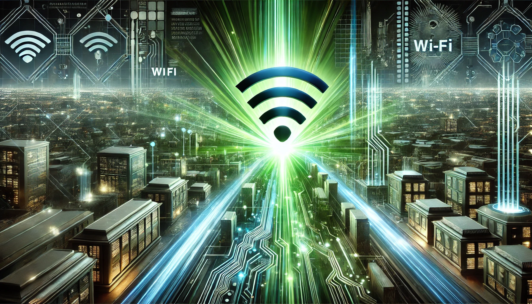 a cityscape with a wififier wifier wifier