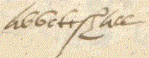 Image showing the word 'abbotshall' written in early-modern handwriting