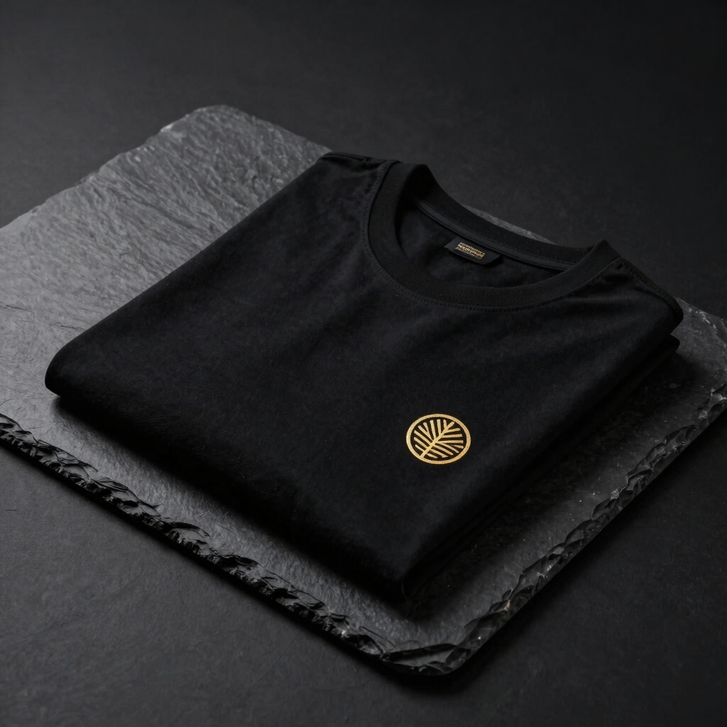 Supima Cotton Gold-Embossed Tee