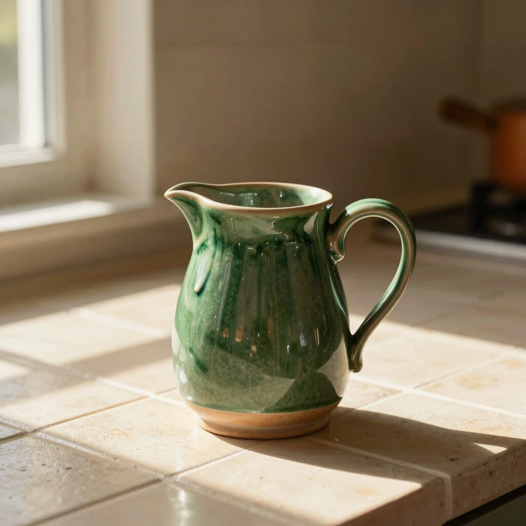 Drip-Glazed Creamer Pitcher