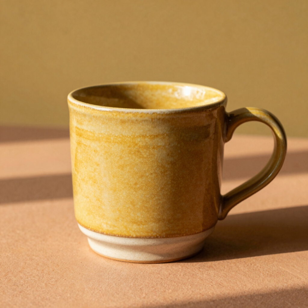 Chubby Clay Mug in Ochre